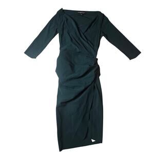 CHIARA BONI LA PETITE ROBE Charisse Ruched Long Sleeve Cocktail Dress 40